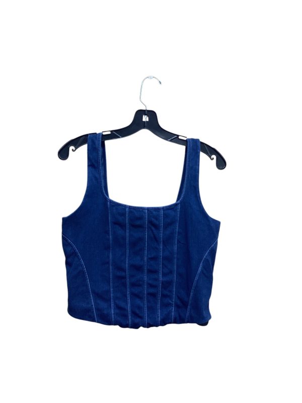 Top Sleeveless By Express In Blue Denim, Size: L Discount