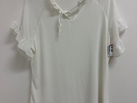 Top Short Sleeve By Notations In White, Size: L For Sale