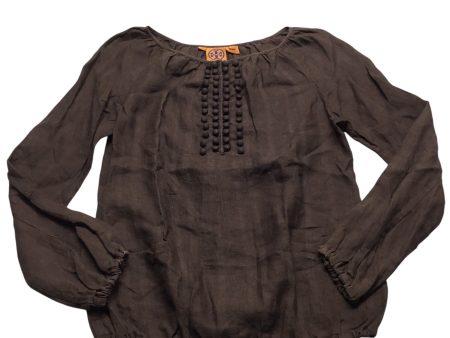 Top Long Sleeve By Tory Burch In Brown, Size: 2 Online