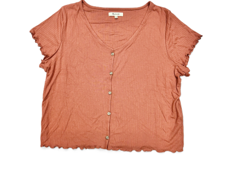 Top Short Sleeve By Madewell In Orange, Size: Xxl Online