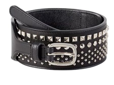 Like New! Gucci Moon Calfskin Studded Designer Belt, Size: Small (75  30) Discount