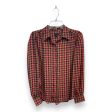 Blouse Long Sleeve By Ann Taylor In Plaid Pattern, Size: Xs For Sale