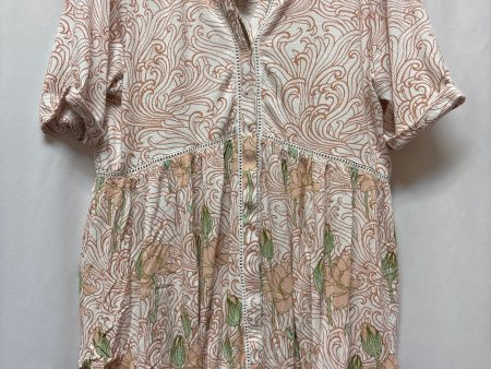 Top Short Sleeve By Anthropologie In Peach, Size: Xs Discount