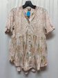 Top Short Sleeve By Anthropologie In Peach, Size: Xs Discount