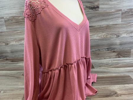 Top Long Sleeve By Torrid In Pink, Size: 1x For Discount