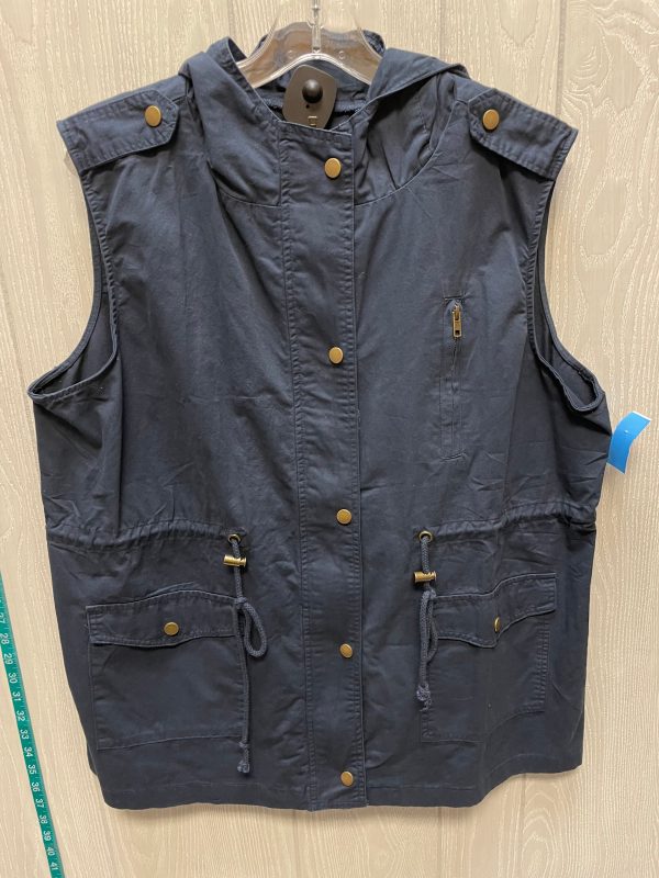 Vest Other By Zenana Outfitters In Navy, Size: 1x Online now