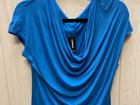 Top Short Sleeve By Express In Blue, Size: S Hot on Sale