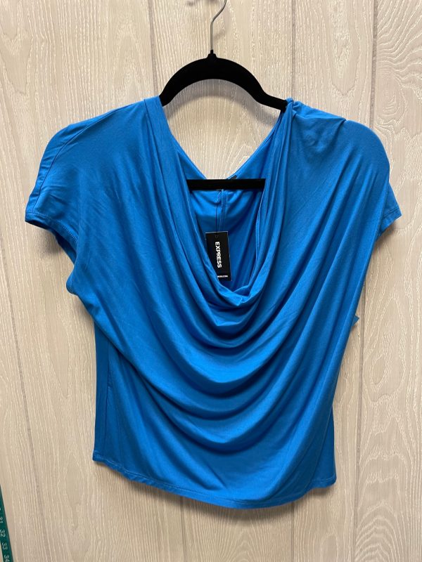 Top Short Sleeve By Express In Blue, Size: S Hot on Sale