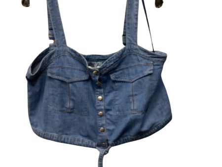 Top Sleeveless By We The Free In Blue Denim, Size: L For Cheap