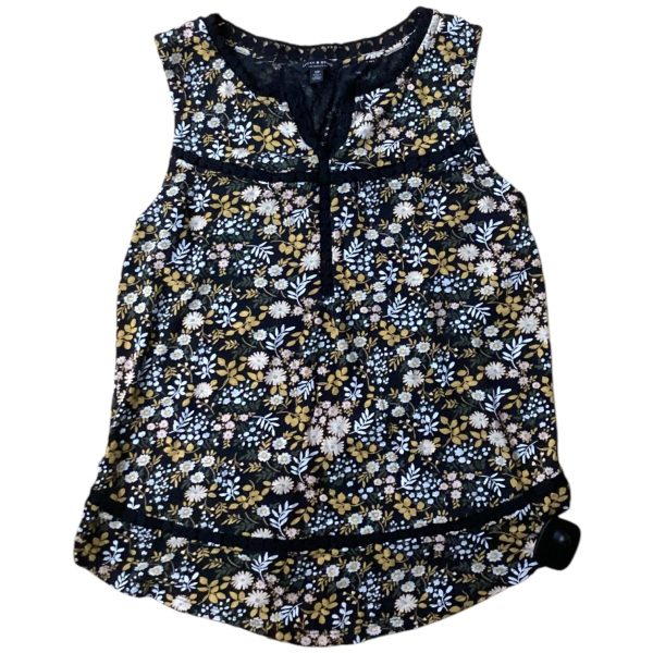 Top Sleeveless By Lucky Brand In Black & Yellow, Size: S Fashion