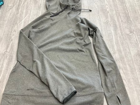 Athletic Sweatshirt Hoodie By Nike In Grey, Size: S on Sale