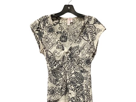 Top Short Sleeve By Sweet Pea In Black & Cream, Size: M For Sale