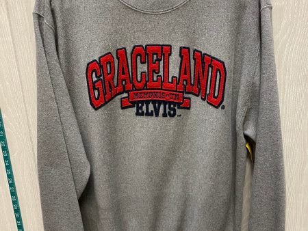 Sweatshirt Crewneck By GRACELAND In Grey & Red, Size: M Online Hot Sale