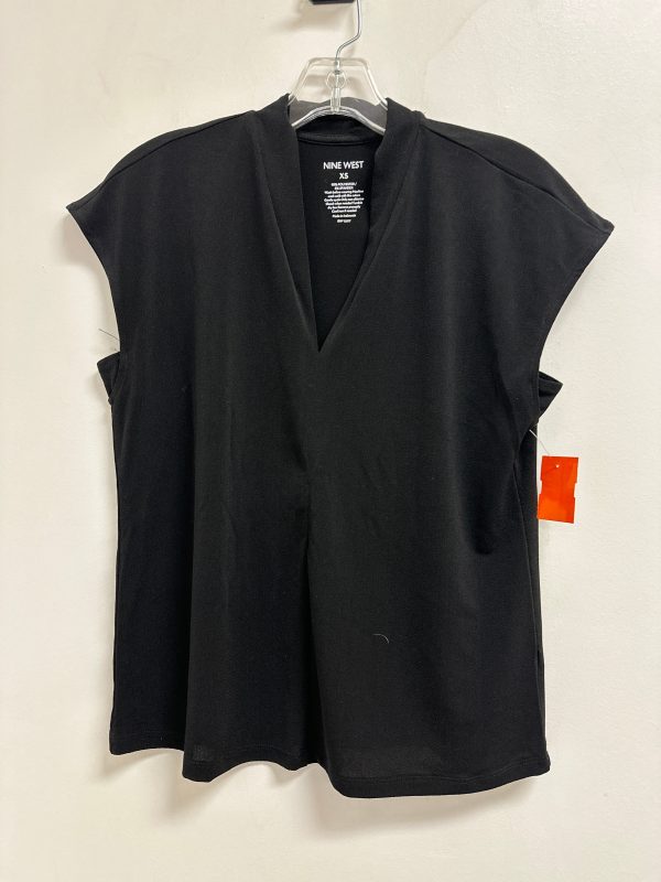 Top Short Sleeve By Nine West In Black, Size: Xs For Cheap