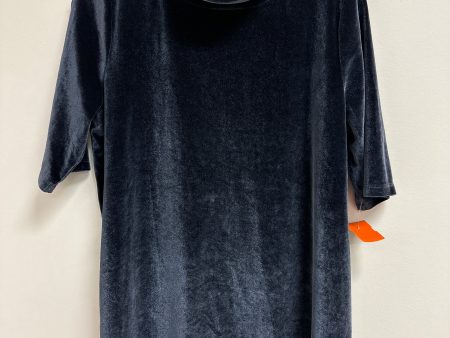 Top Short Sleeve By Loft In Navy, Size: S For Cheap