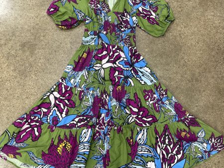 Dress Casual Maxi By Conditions Apply In Green & Purple, Size: 8 Cheap