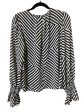 Top Long Sleeve By Worthington In Black & White, Size: L on Sale