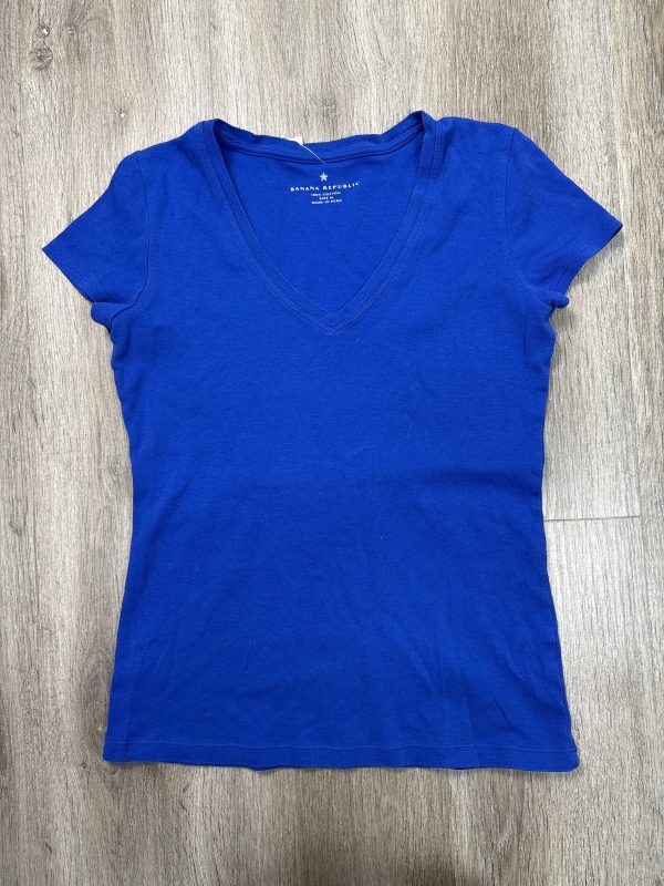 Top Short Sleeve By Banana Republic In Blue, Size: M Online Sale