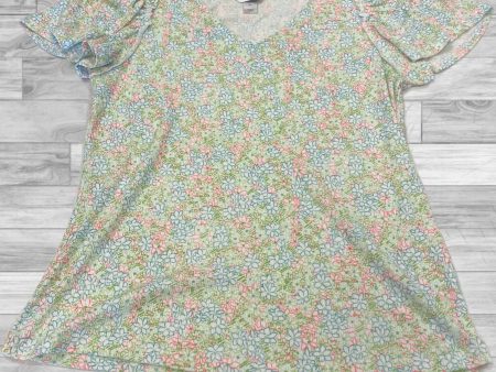 Top Short Sleeve By Christopher And Banks In Multi-colored, Size: Lp Cheap