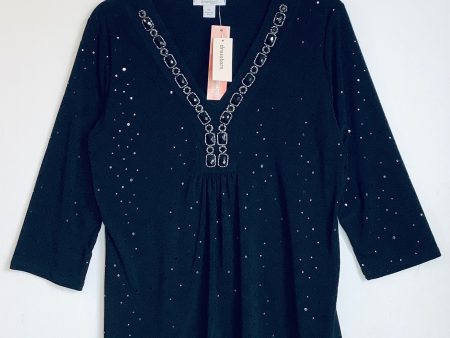 Top Long Sleeve By Clothes Mentor In Black, Size: Lp Cheap