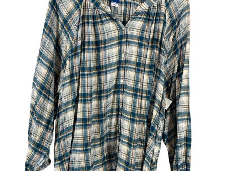 Top Long Sleeve By Old Navy In Plaid Pattern, Size: Xl Supply