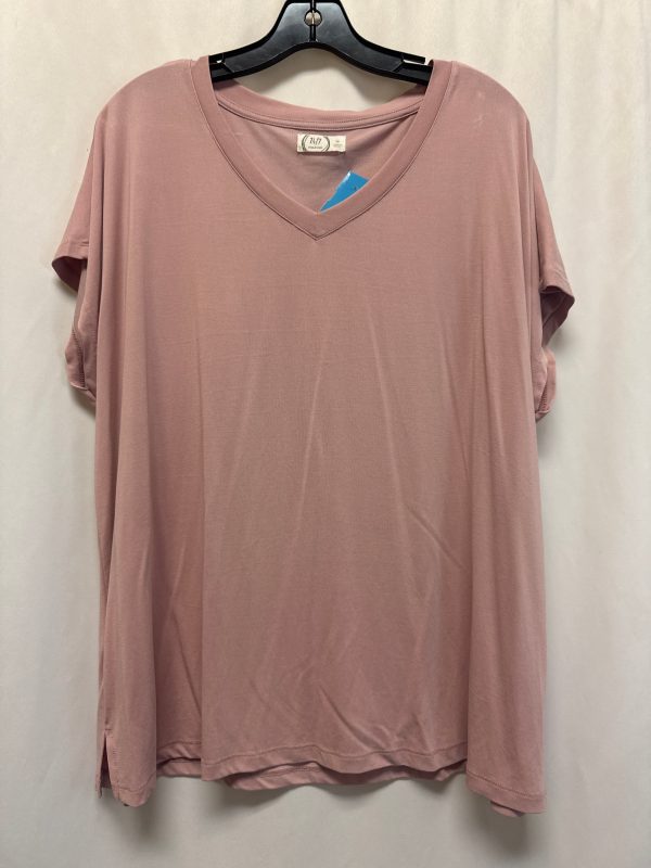 Top Short Sleeve By Maurices In Pink, Size: 1x on Sale