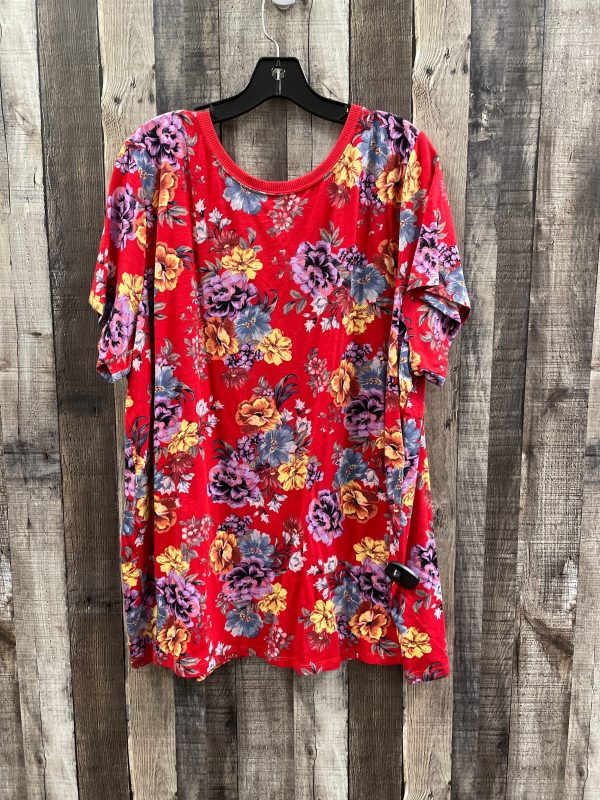 Top Short Sleeve By Torrid In Floral Print, Size: 4x Online Hot Sale