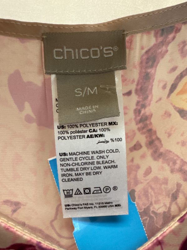 Top Short Sleeve By Chicos In Pink, Size: S Sale