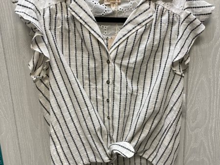 Top Short Sleeve By Hem & Thread In Striped Pattern, Size: S Cheap