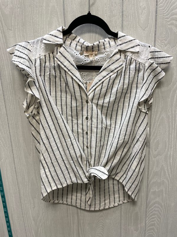 Top Short Sleeve By Hem & Thread In Striped Pattern, Size: S Cheap