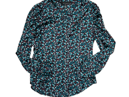 Top Long Sleeve By White House Black Market In Floral Print, Size: 0 Online now