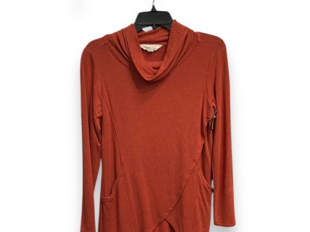 Athletic Top Long Sleeve Collar By Clothes Mentor In Orange, Size: S For Discount