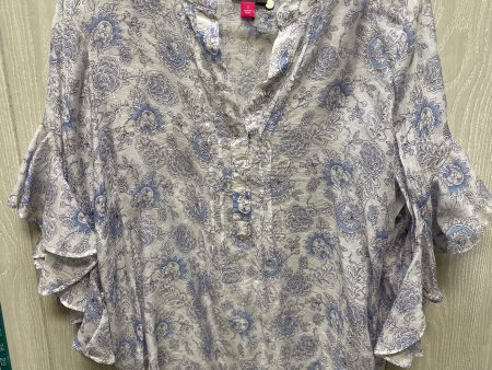 Blouse 3 4 Sleeve By Vince Camuto In Floral Print, Size: S For Sale