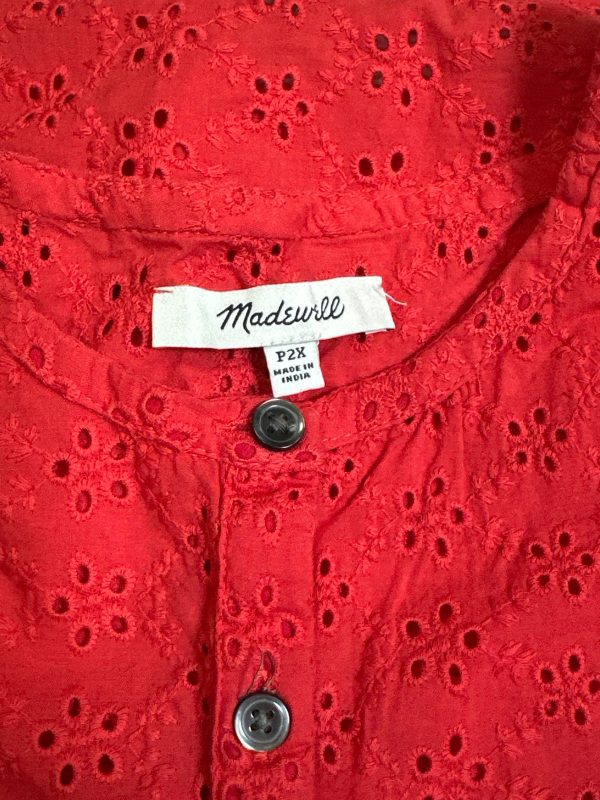 Top Sleeveless By Madewell In Red, Size: 2x Hot on Sale