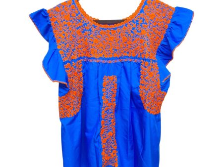 Top Short Sleeve By Clothes Mentor In Blue & Orange, Size: Xl Online Hot Sale