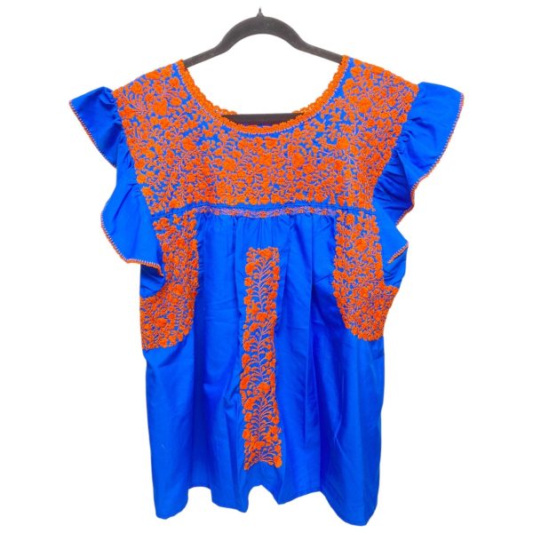 Top Short Sleeve By Clothes Mentor In Blue & Orange, Size: Xl Online Hot Sale