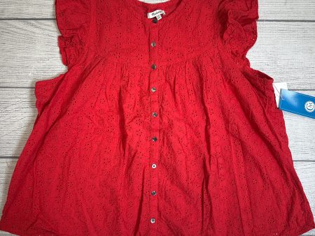 Top Sleeveless By Madewell In Red, Size: 2x Hot on Sale