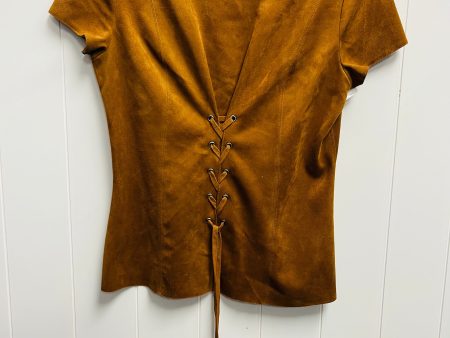 Top Short Sleeve By Bailey 44 In Brown, Size: L Discount