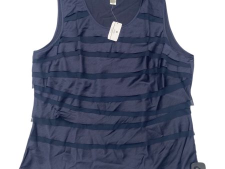 Top Sleeveless By Cj Banks In Navy, Size: 1x For Sale