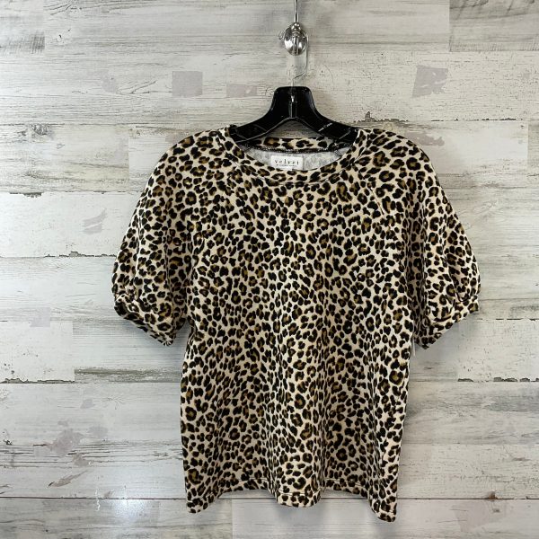 Top Short Sleeve By Velvet By Graham & Spencer In Animal Print, Size: S Fashion