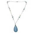 Cultured Pearl, Milky Aquamarine & Sterling Silver Necklace By Clothes Mentor Online