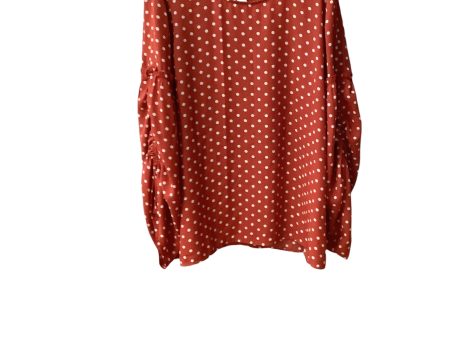 Top Long Sleeve By Suzanne Betro In Red, Size: 2x Online now