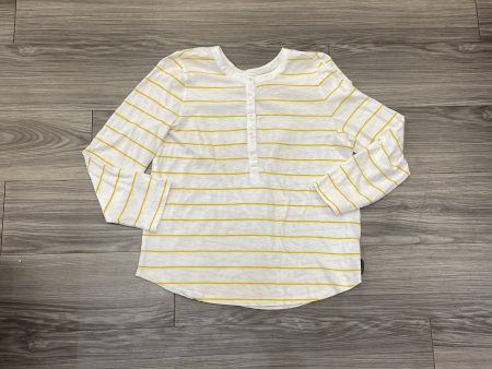 Top Long Sleeve By Style And Company In White & Yellow, Size: Xl Fashion