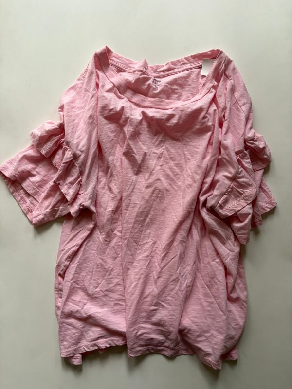 Top Short Sleeve By Crown And Ivy In Pink, Size: 2x Sale