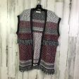 Vest Sweater By Entro In Grey & Red, Size: L Sale