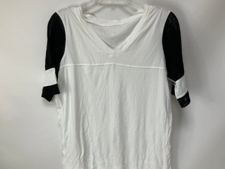 Athletic Top Short Sleeve By Lululemon In Black & White, Size: 6 Cheap