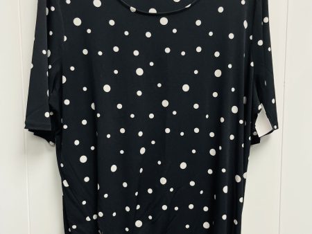 Top Short Sleeve By Chicos In Black & White, Size: L Online Hot Sale