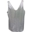 Top Sleeveless By White House Black Market In Silver, Size: S Fashion