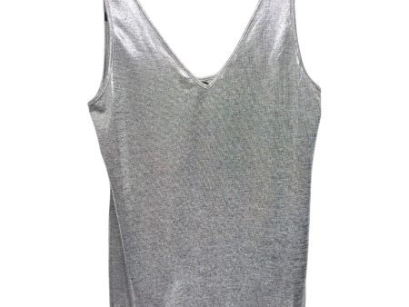 Top Sleeveless By White House Black Market In Silver, Size: S Fashion