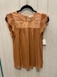 Top Short Sleeve By Hem & Thread In Brown, Size: S For Sale